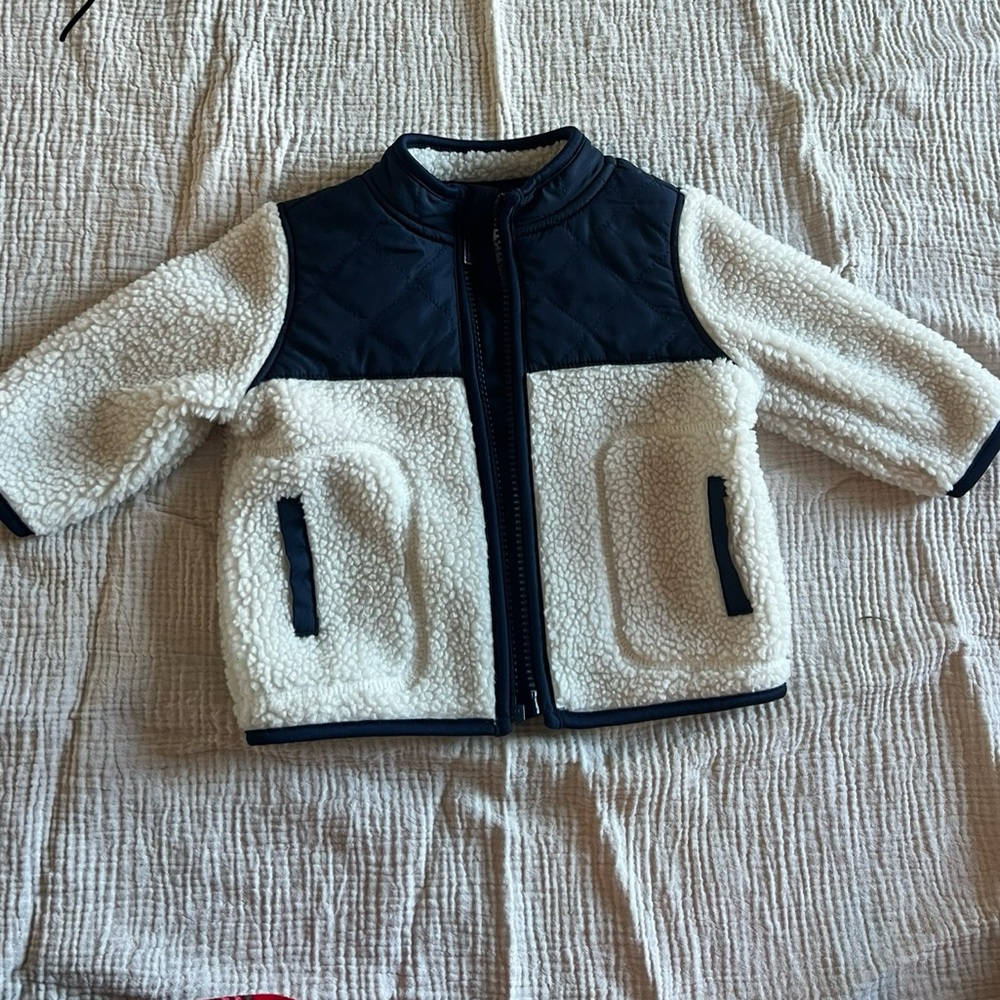 Cozy Black and White Sherpa Old Navy Jacket